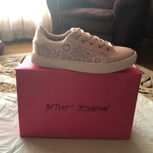 Betsey  Johnson Darbi Blush Satin Women’s Sneakers